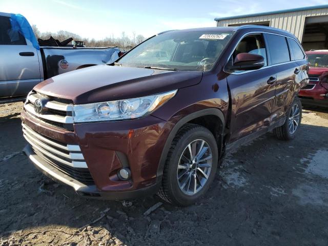 TOYOTA HIGHLANDER 2019 with VIN 5TDJZRFH3KS987804 - Photo from auction