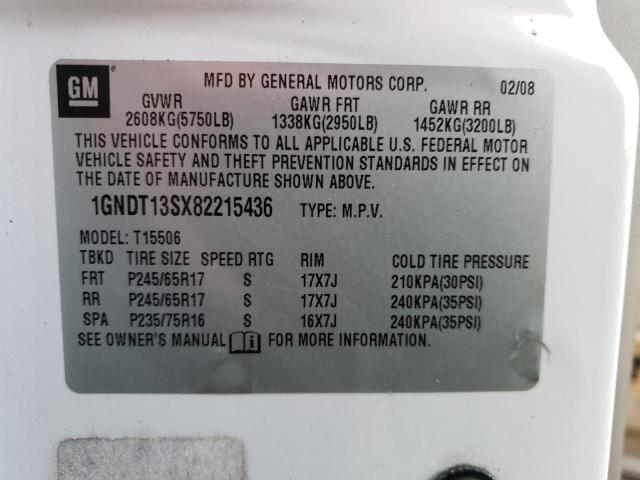 Photo 14 from auction – 2008 CHEVROLET TRAILBLAZE with VIN 1GNDT13SX82215436