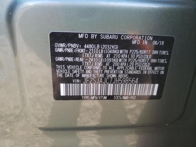 Photo 14 from auction – 2018 SUBARU FORESTER 2 with VIN JF2SJAJC7JH598564
