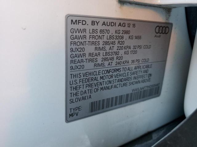 Photo 14 from auction – 2017 AUDI Q7 PREMIUM with VIN WA1LAAF71HD005467
