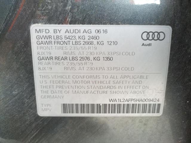 Photo 14 from auction – 2017 AUDI Q5 PREMIUM with VIN WA1L2AFP5HA009424
