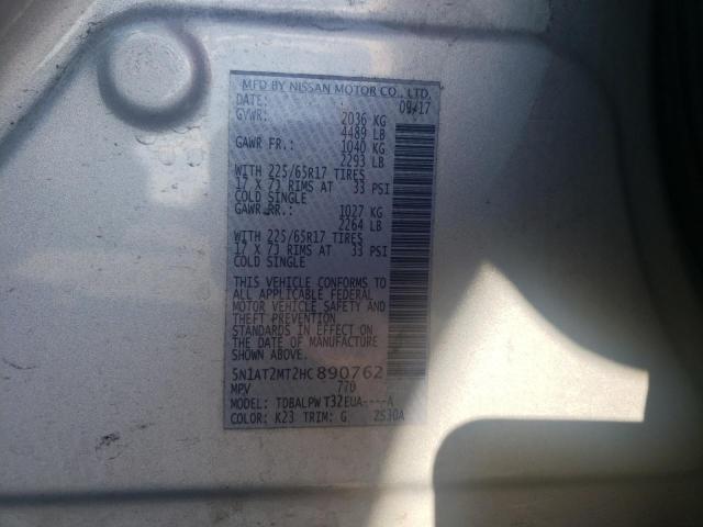 Photo 14 from auction – 2017 NISSAN ROGUE S with VIN 5N1AT2MT2HC890762