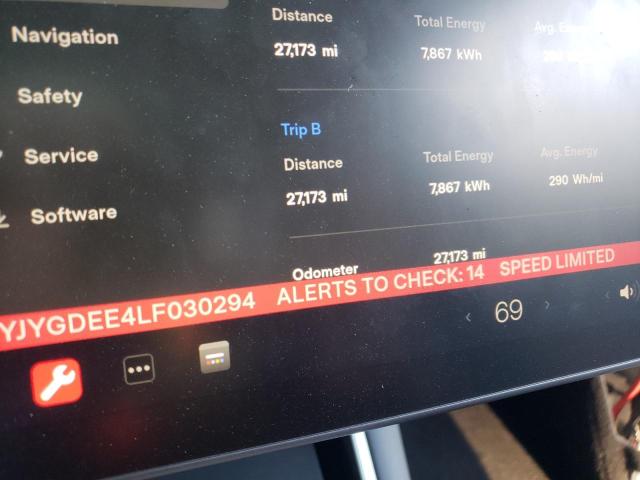 Photo 9 from auction – 2020 TESLA MODEL Y with VIN 5YJYGDEE4LF030294