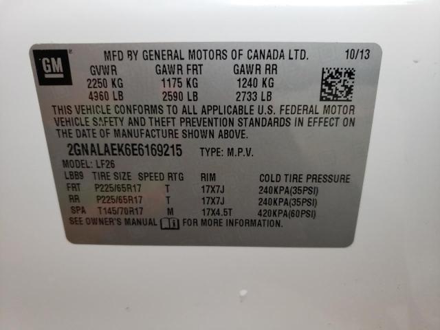 Photo 14 from auction – 2014 CHEVROLET EQUINOX LS with VIN 2GNALAEK6E6169215