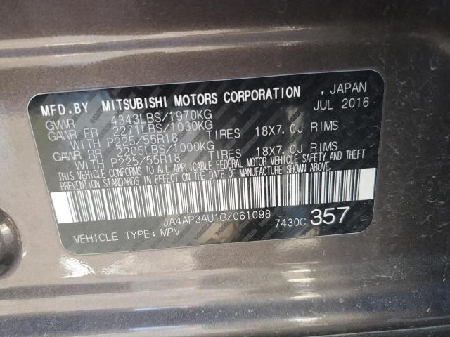 Photo 14 from auction – 2016 MITSUBISHI OUTLANDER with VIN JA4AP3AU1GZ061098