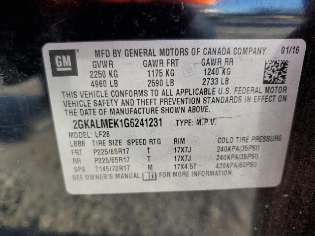 Photo 14 from auction – 2016 GMC TERRAIN SL with VIN 2GKALMEK1G6241231