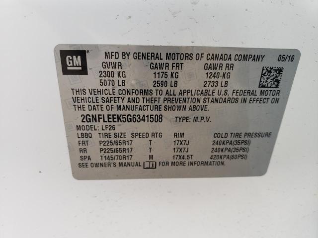 Zdjęcie 14 z aukcji – 2016 CHEVROLET EQUINOX LS z VIN 2GNFLEEK5G6341508