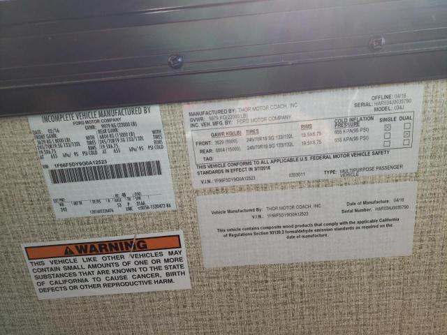 Photo 10 from auction – 2016 FORD F53 with VIN 1F66F5DY9G0A12523
