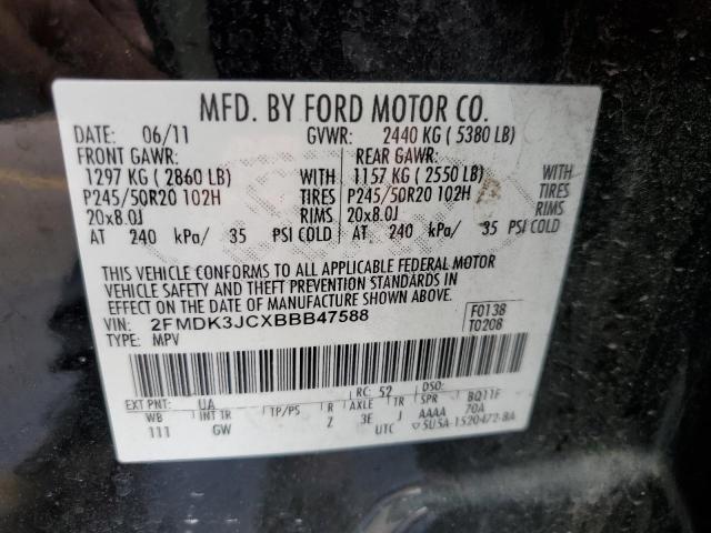 Photo 14 from auction – 2011 FORD EDGE SEL with VIN 2FMDK3JCXBBB47588