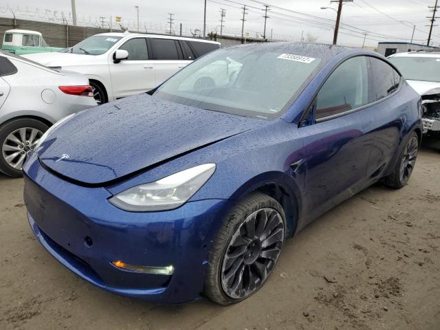 TESLA MODEL Y 2020 with VIN 5YJYGDEF5LF000262 - Photo from auction