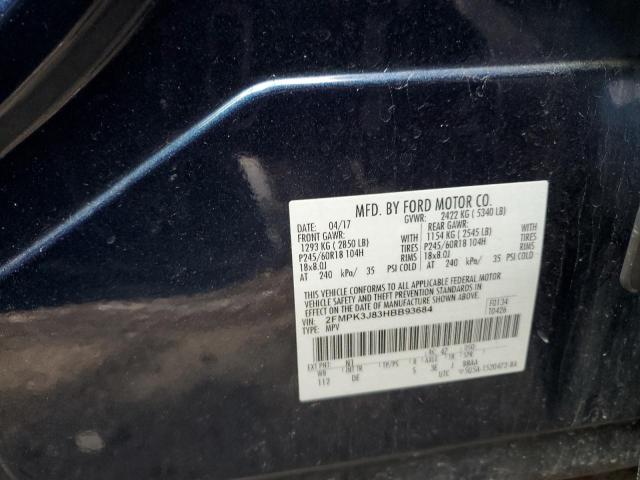 Photo 14 from auction – 2017 FORD EDGE SEL with VIN 2FMPK3J83HBB93684