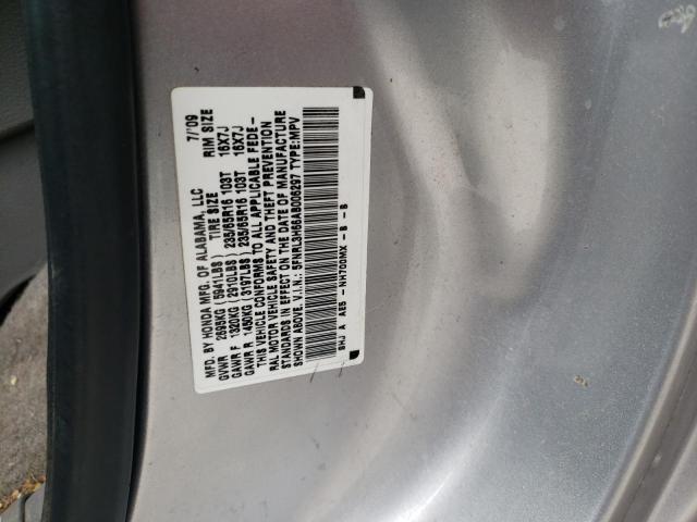 Photo 14 from auction – 2010 HONDA ODYSSEY EX with VIN 5FNRL3H66AB006297