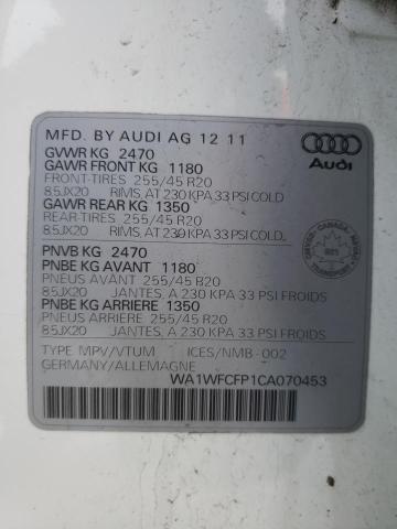 Photo 14 from auction – 2012 AUDI Q5 PRESTIG with VIN WA1WFCFP1CA070453