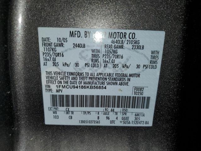 Photo 14 from auction – 2006 FORD ESCAPE LIM with VIN 1FMCU94186KB56854