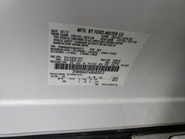 Photo 14 from auction – 2018 FORD FLEX LIMIT with VIN 2FMHK6DT4JBA02012