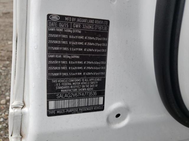 Photo 14 from auction – 2015 LAND ROVER LR4 HSE with VIN SALAG2V67FA773536