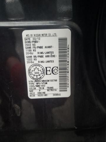 Photo 14 from auction – 2012 INFINITI FX35 with VIN JN8AS1MW4CM155798