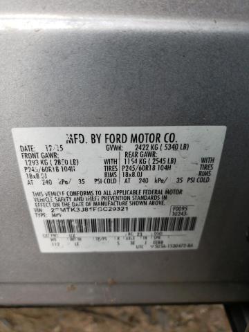 Photo 14 from auction – 2015 FORD EDGE SEL with VIN 2FMTK3J81FBC29321