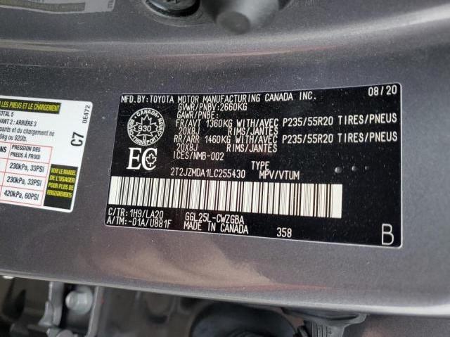 Photo 10 from auction – 2020 LEXUS RX 350 with VIN 2T2JZMDA1LC255430