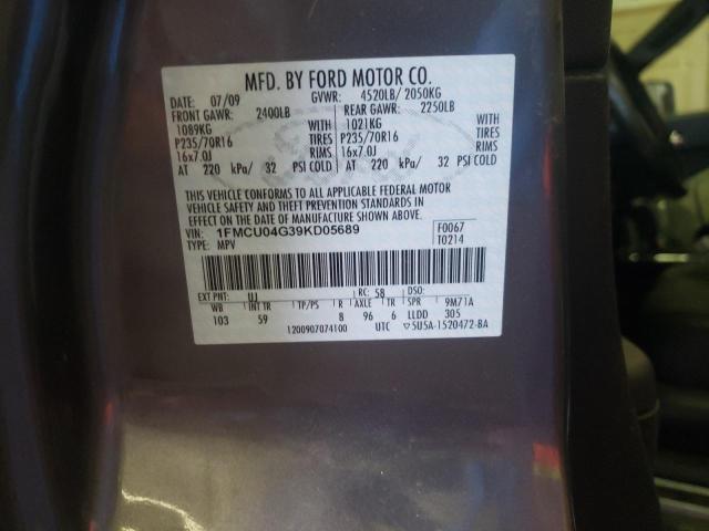 Photo 14 from auction – 2009 FORD ESCAPE LIM with VIN 1FMCU04G39KD05689