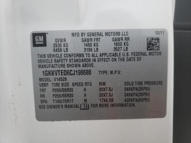 Photo 14 from auction – 2012 GMC ACADIA DEN with VIN 1GKKVTED6CJ198688