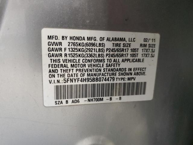 Photo 14 from auction – 2011 HONDA PILOT TOUR with VIN 5FNYF4H95BB074479