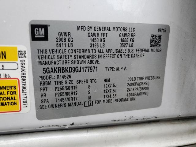 Photo 14 from auction – 2016 BUICK ENCLAVE with VIN 5GAKRBKD9GJ177971