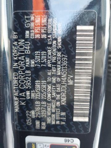 Photo 14 from auction – 2022 KIA SORENTO SX with VIN KNDRJDLH4N5113697