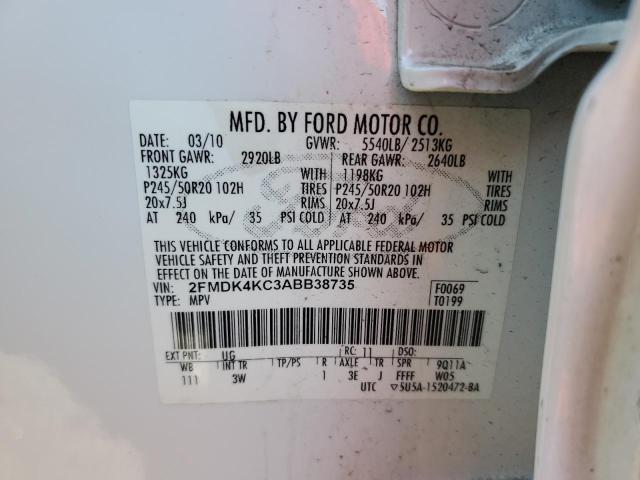 Photo 14 from auction – 2010 FORD EDGE LIMIT with VIN 2FMDK4KC3ABB38735