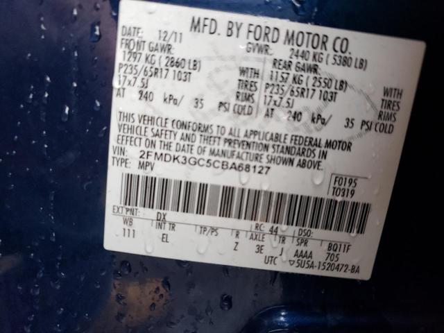 Photo 14 from auction – 2012 FORD EDGE SE with VIN 2FMDK3GC5CBA68127