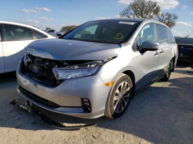 HONDA ODYSSEY EX 2021 with VIN 5FNRL6H76MB016178 - Photo from auction