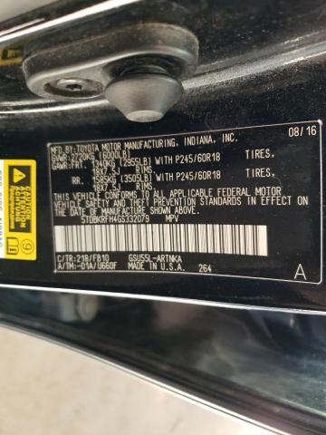 Photo 14 from auction – 2016 TOYOTA HIGHLANDER with VIN 5TDBKRFH4GS332079