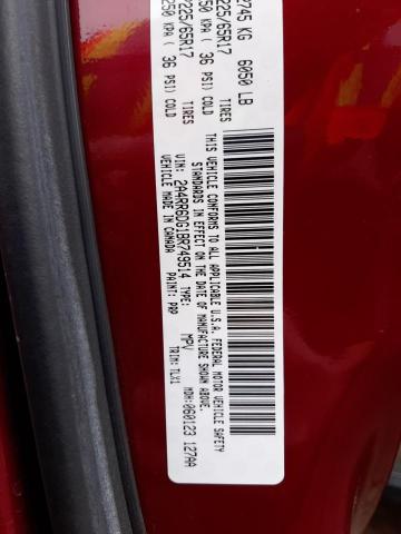 Photo 14 from auction – 2011 CHRYSLER TOWN & COU with VIN 2A4RR6DG1BR749514