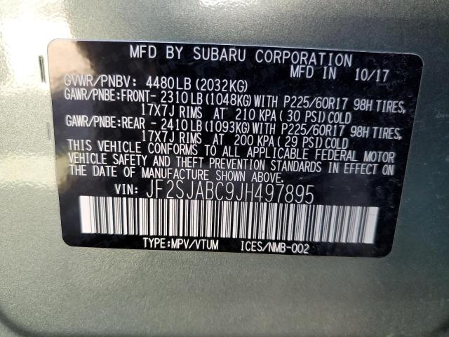 Photo 14 from auction – 2018 SUBARU FORESTER 2 with VIN JF2SJABC9JH497895