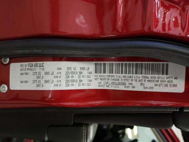 Photo 14 from auction – 2016 JEEP CHEROKEE S with VIN 1C4PJLAB2GW362660
