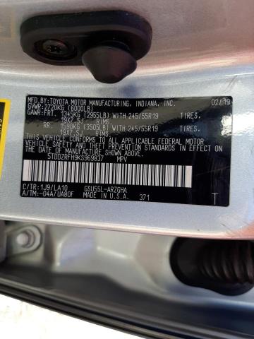 Photo 14 from auction – 2019 TOYOTA HIGHLANDER with VIN 5TDDZRFH9KS969837