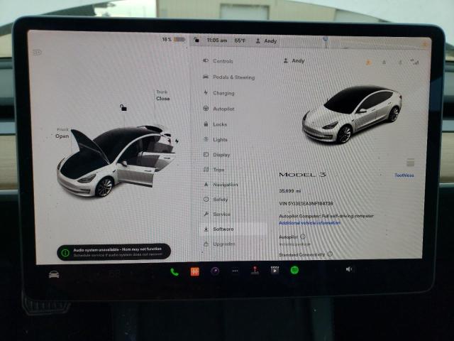Photo 9 from auction – 2022 TESLA MODEL 3 with VIN 5YJ3E1EA3NF184736