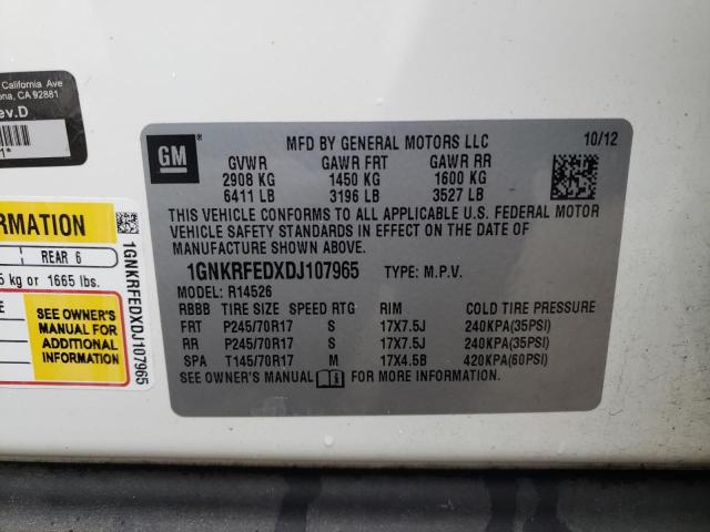 Photo 14 from auction – 2013 CHEVROLET TRAVERSE L with VIN 1GNKRFEDXDJ107965