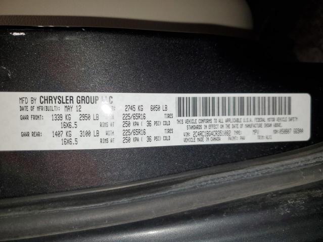 Photo 14 from auction – 2012 CHRYSLER TOWN & COU with VIN 2C4RC1BG4CR351082