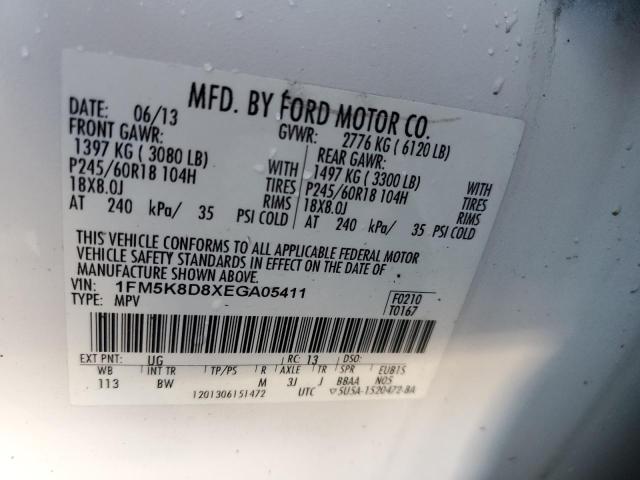 Photo 14 from auction – 2014 FORD EXPLORER X with VIN 1FM5K8D8XEGA05411