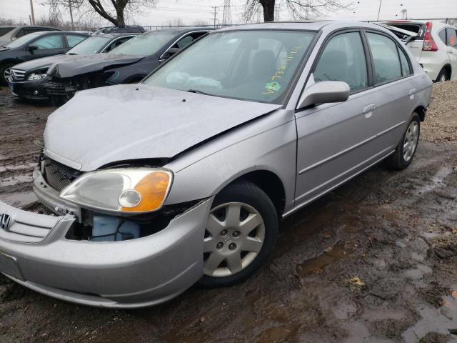 HONDA CIVIC EX 2002 with VIN 1HGES26712L033799 - Photo from auction