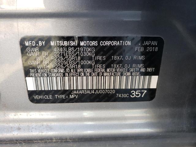 Photo 14 from auction – 2018 MITSUBISHI OUTLANDER with VIN JA4AR3AU4JU007020