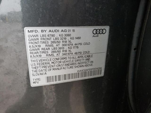 Photo 14 from auction – 2015 AUDI Q7 PREMIUM with VIN WA1CGAFE5FD014294