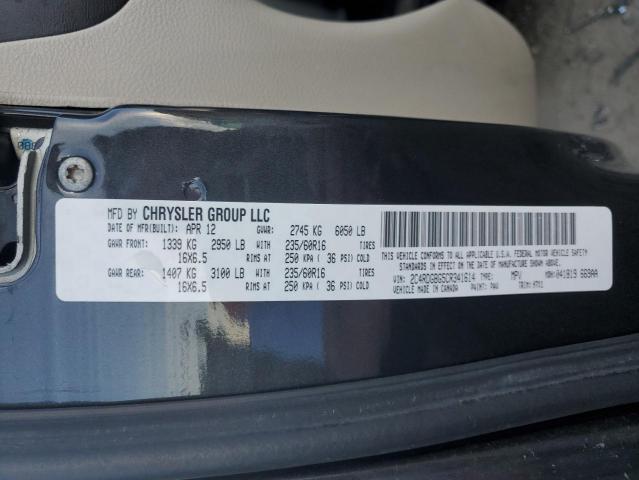 Photo 14 from auction – 2012 DODGE GRAND CARA with VIN 2C4RDGBG5CR341614
