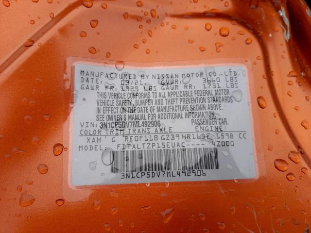 Photo 14 from auction – 2021 NISSAN KICKS SR with VIN 3N1CP5DV7ML492906