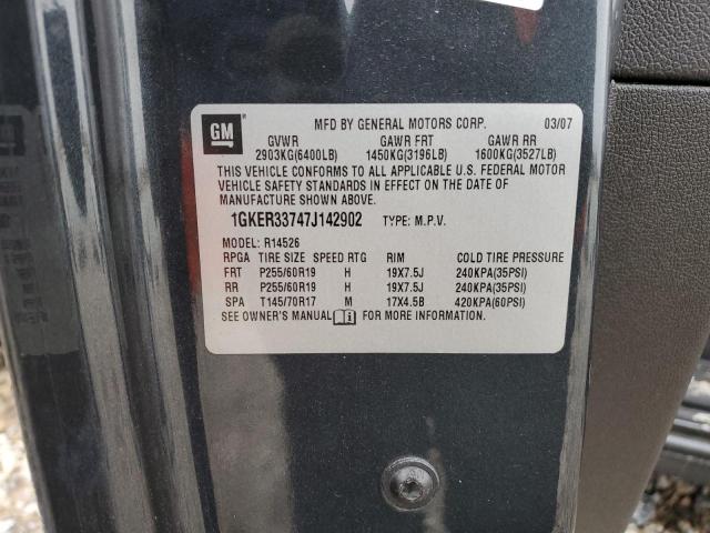 Photo 14 from auction – 2007 GMC ACADIA SLT with VIN 1GKER33747J142902