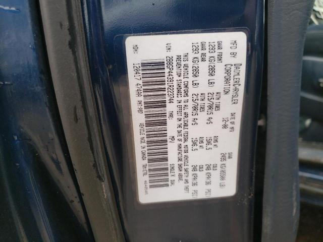 Photo 10 from auction – 2001 DODGE GRAND CARA with VIN 2B8GP44391R223744