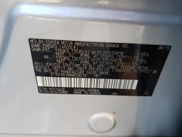 Photo 14 from auction – 2013 TOYOTA RAV4 LIMIT with VIN 2T3DFREV0DW059219