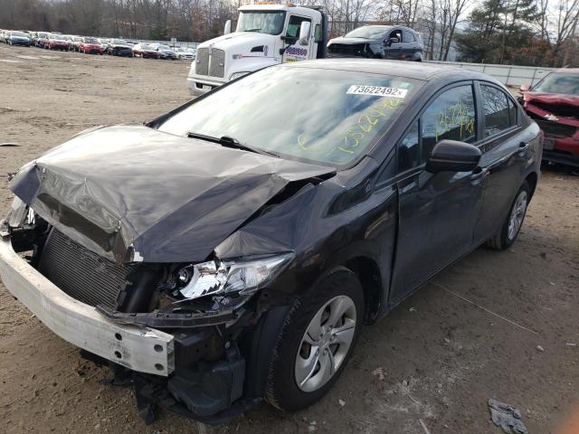 HONDA CIVIC LX 2014 with VIN 2HGFB2F55EH544906 - Photo from auction