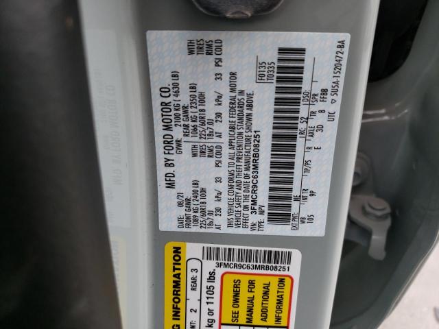 Photo 14 from auction – 2021 FORD BRONCO SPO with VIN 3FMCR9C63MRB08251
